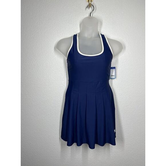 Prince Pickleball Women's Cross-Back Skort Pleated Dress Small Navy White - Picture 1 of 6